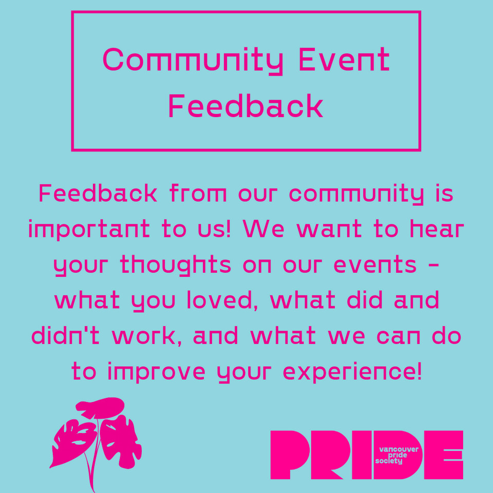 vancouverpride's tweet photo. If you attended any of our #VanVirtualPride events, we want to hear your feedback! From the things you loved to the things you hated, we want to hear it all. Follow the link below to leave your comments, so that we can improve our work in the future!
https://t.co/ty7Mq3HbQ7 https://t.co/Qw3NgTdtAn