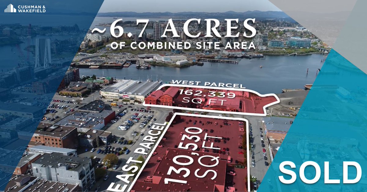 CushWakeVan's tweet photo. Pleased to announce the #sale of Capital Iron Landing, this iconic 6.7 acre site with 400+ feet of water frontage &amp; direct waterfront access is one of the largest development sites to ever become available in #Victoria @CushWakeVic  @CushWakeCanada https://t.co/h7dleTYe6K