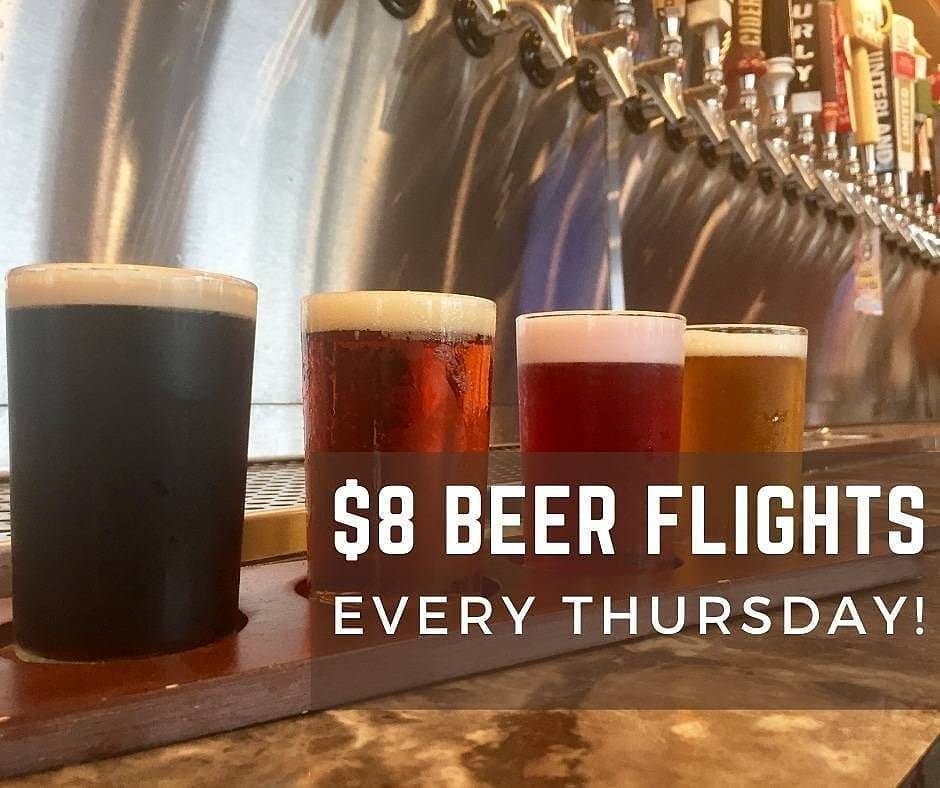mrbrewsop's tweet photo. Hurray! Our beer flights are only $8 today!  We have lots of great beers to try! https://t.co/akc7QM5dic