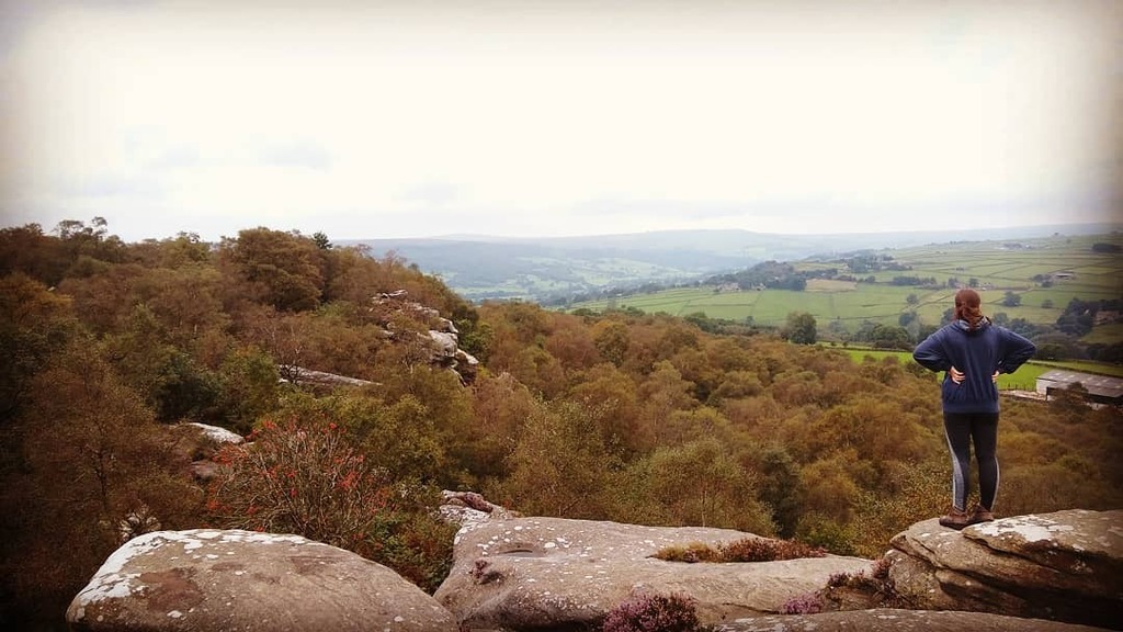 antrbennett's tweet photo. Sunny turned very damp day out with big daughter revisiting Brimham Rocks. #thoughtsfromswallowbarn https://t.co/6kiL2Gsogz https://t.co/kG1KXxuyMX