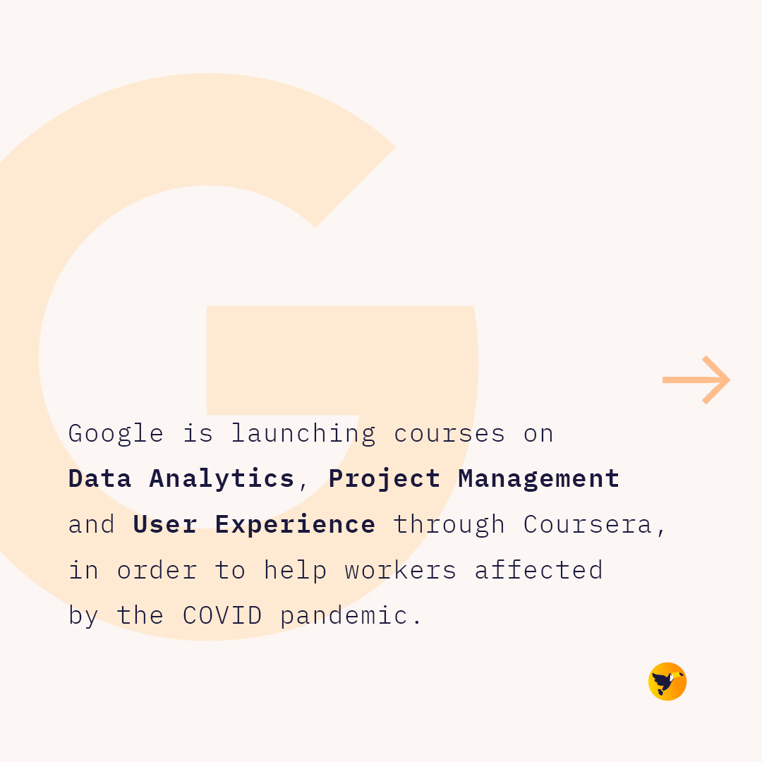 TechVogel's tweet image. The pandemic has put millions of people in the world out of work, with unemployment levels peaking each month. So besides offering the certificates Google will also fund 100,000 need-based scholarships for those who take the courses. 
#GoRemoteGoBeyond #TechVogel #google