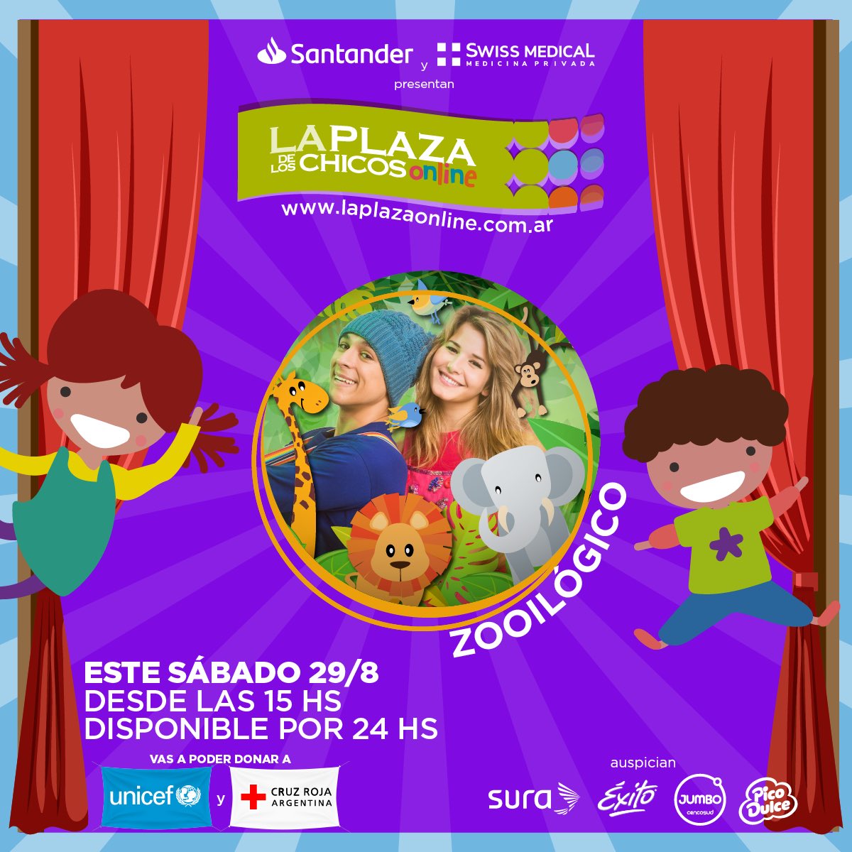 PaseoLaPlazaOK's tweet photo. #ZooIlogico Este sábado, desde las 15hs, en casa y gratis por 24hs, te proponemos visitar el Zoológico de los Sueños, en donde las cosas perderán un poco de sentido cuando llegue una nueva guía.
👧🏻 Ultima función de La Plaza de los Chicos Online! 👦🏽
🤳🏻https://t.co/meIC1txieX https://t.co/9cyLwWdwFa