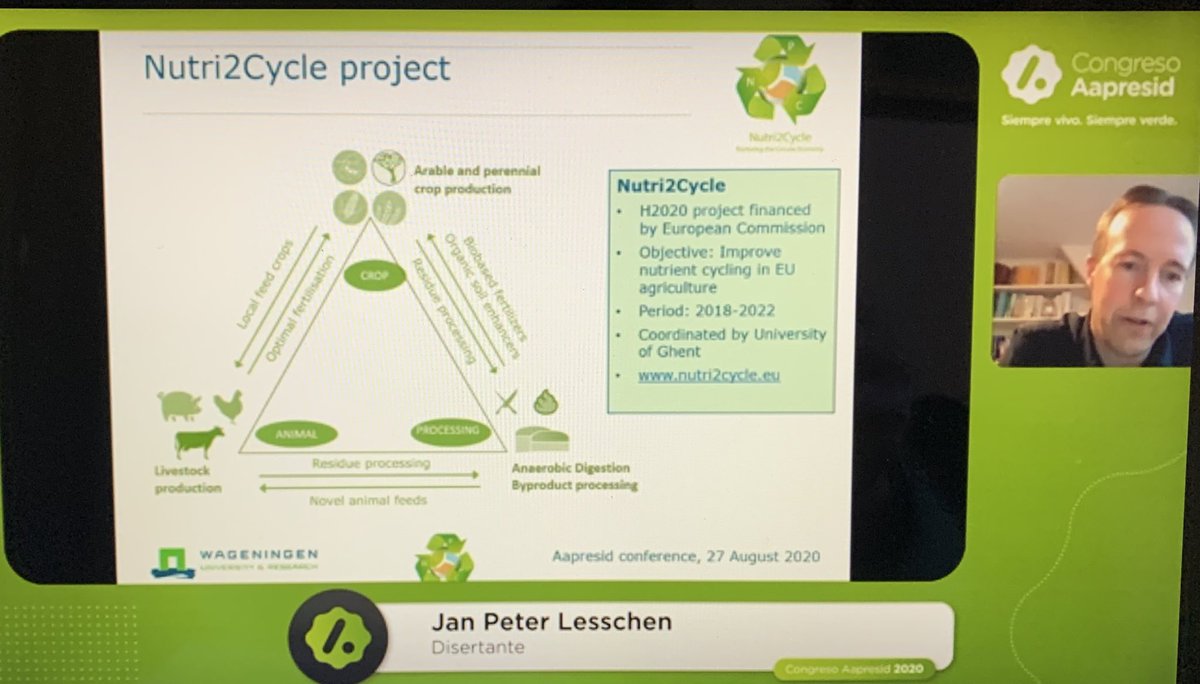 #congresoaapresid Jan Peter Lesschen de ⁦<a href="/WUR/">Wageningen U&R</a>⁩  Holanda presenta el ciclo del Nitrogeno en Agri Circular ⁦<a href="/NLinArgentina/">Embajada Países Bajos en Argentina</a>⁩