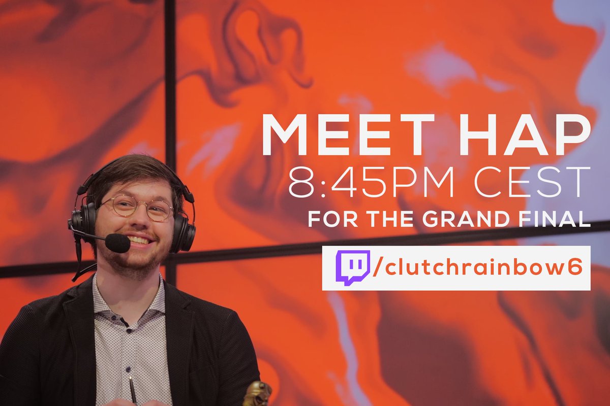 CLUTCHRainbow6's tweet photo. 🎉We have a big surprise for you!

Meet @Hap_R6, our official caster for this Grand Final together with his great sidekick @Toldersma! 👨‍❤️‍👨

📺Tune in and show them love on https://t.co/KE133AByCg
📷Credits @sebstangel https://t.co/wGQ56zT7l4