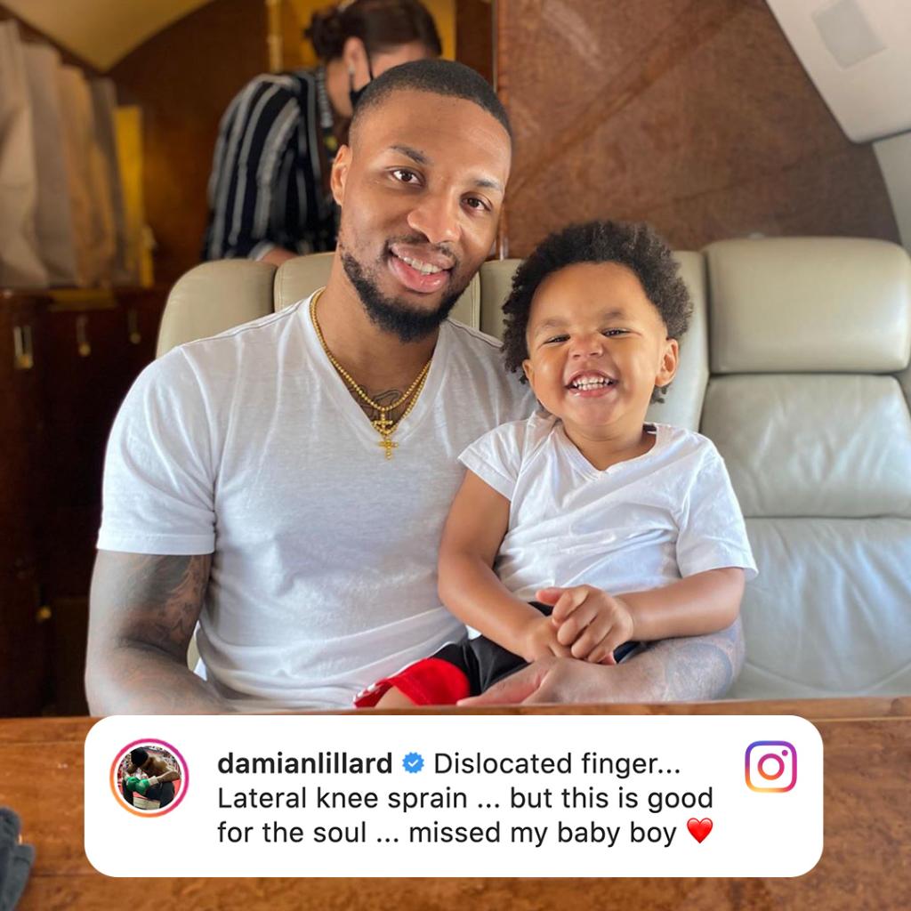 ESPNNBA's tweet photo. Dame seeing his son for the first time since the NBA restart ❤️ 

(via @Dame_Lillard) https://t.co/343Lt5UxBj