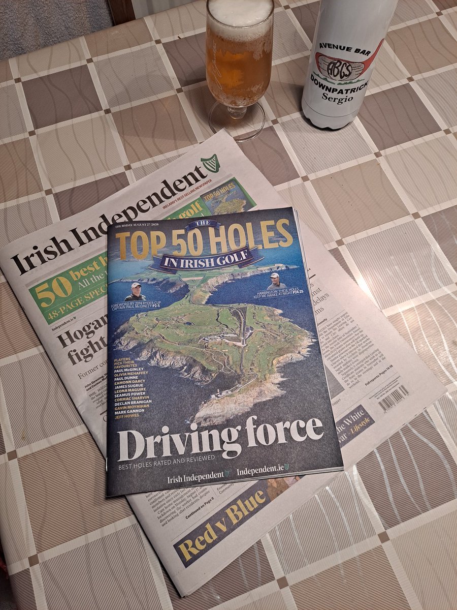 SERGIO_FELLA81's tweet photo. Not my usual newspaper of choice but a must buy today.. ๐๐ฐ
@Independent_ie #IndoTop50Holes @IrishGolfDesk
Excellent read!
I've only played a few of the holes and most of those are in bottom end of list,have to add a few more from Top of List โณ๐ฐ๐ป๐ฎ๐ช
#TanktopOnTour #ABGS https://t.co/QL8DTJrZUO