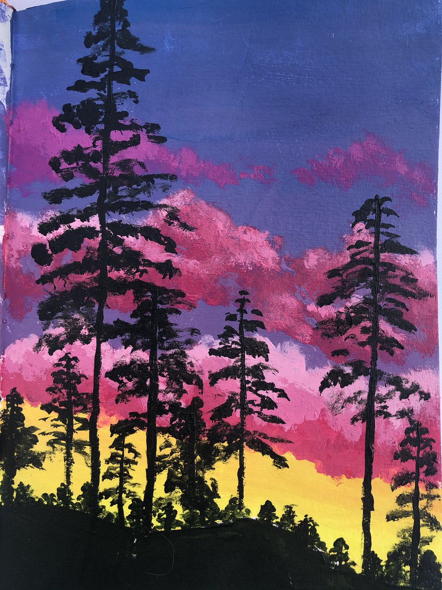 upthewazu's tweet photo. The finished picture and close up
#painting #acrylic #acrylicpainting #acrylicpaint #traditionalart #aesthetic #aestheticart #landscape #landscapeart #landscapepainting #simplelandscape #tree #treescape #sunset #sunsetsky #sunsetpainting #sketchbookart #sketchpainting https://t.co/Wg3JHP3Ln5