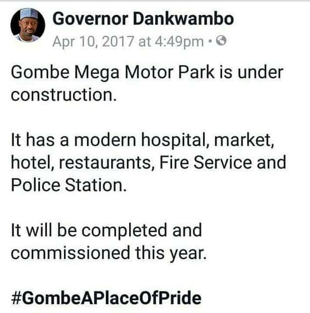 Abdallahmisilli's tweet photo. @HEDankwambo @GovernorInuwa Reference to your post on the status of the project. It was supposed to be completed in 2017 as you rightly claimed. But guess what, It's still at 40%. In fact, The contractors and the funds are no where to be found and you expect @GovernorInuwa to keep mum. #GombeFirst https://t.co/7UgnSR7YY0