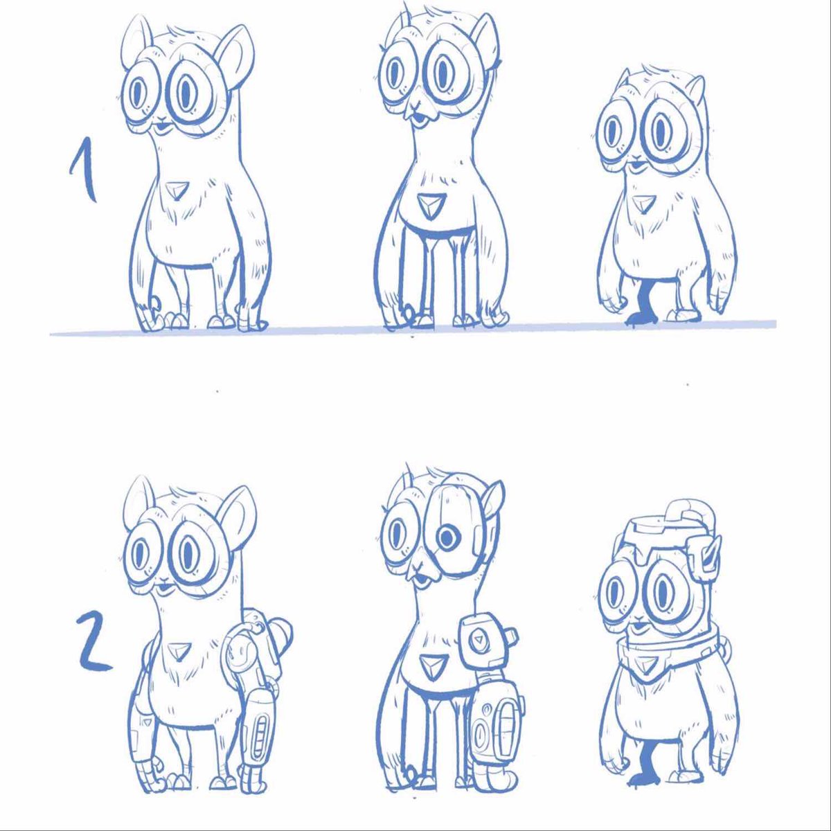 Klarbiii are what we protect in Planet Repo. They are engineered minions who build resource sucking towers. What y’all think? 1 or 2? Perhaps a combo? #charactersketches #indiegames #indiegame #gamedev #indiedev #indiegamedev #gamedevelopment #game #gameart #indiegameart