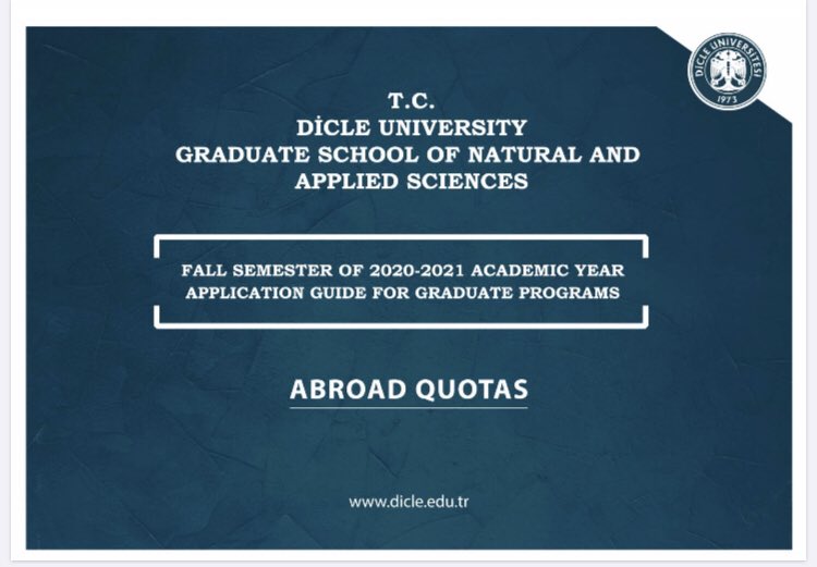DicleFEN's tweet photo. Graduate students will be admitted to the Graduate School of Natural &amp; Applied Sciences in the Fall Semester of 2020‐2021 Academic Year. https://t.co/16RYnznfPM          @dicleuni1973 @dicleunikariyer https://t.co/7K6wbH2u6I