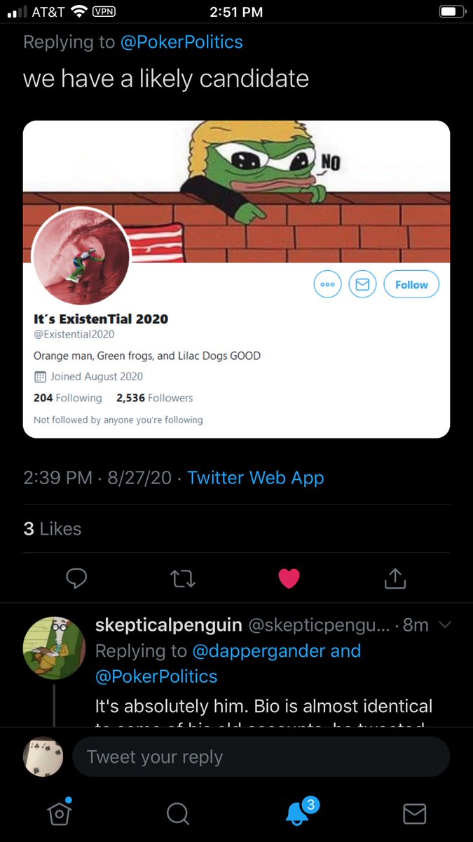 43. As one of the Five Evil Smartphones it’s my duty to post ET’s latest ban evasion account.