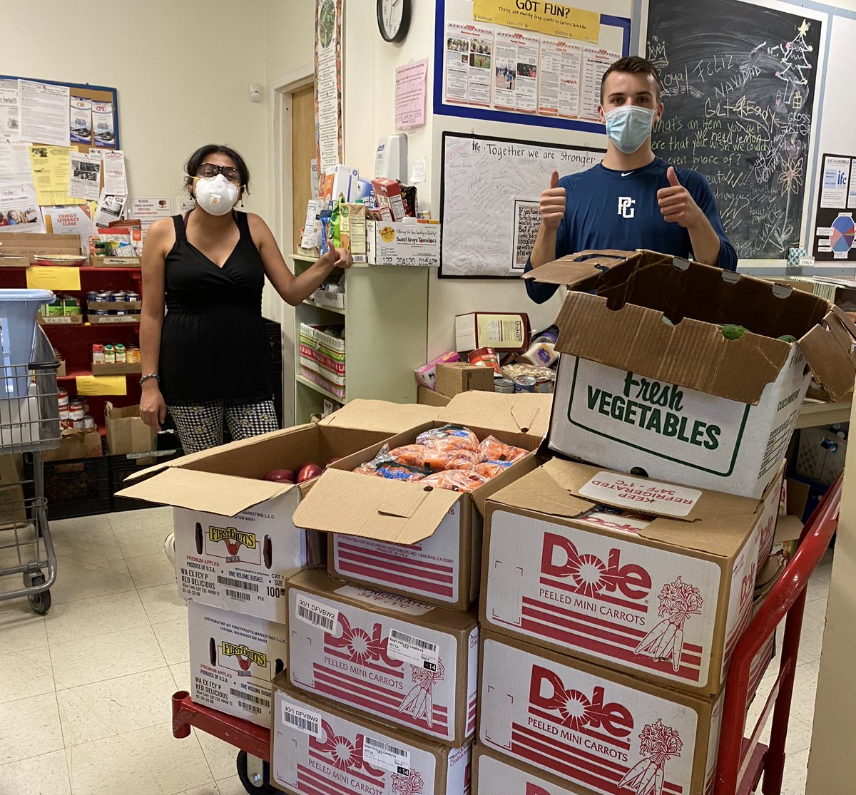 Increasing food security is a community effort. Thanks to <a href="/table_nc/">TABLE</a> for sharing boxes of produce with us today. Teamwork makes the dream work, people! Thanks to this delivery, folks will now have even more choice than usual as to what comes home in their grocery bags. 👏🏿👏🏾👏🏽👏🏼