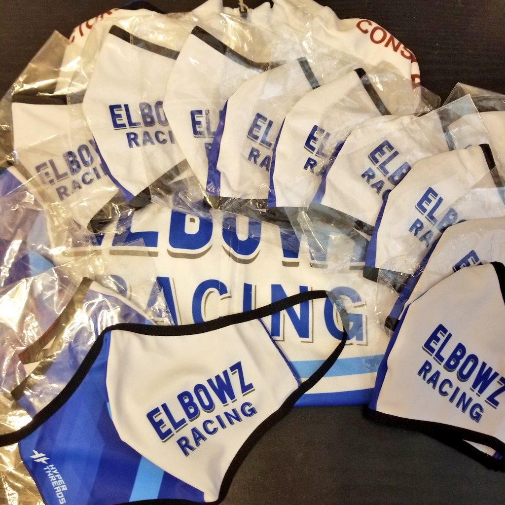 elbowzracing's tweet image. Fresh delivery of Team Edition face masks by our clothing &amp;amp; apparel sponsor @hyperthreads_! Get your own custom health masks at hyperthreads.com

#myhyperthreads #hyperthreads #elbowzracing