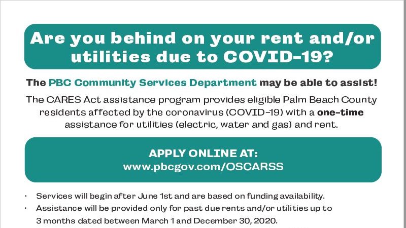 Palm Beach County Community Services Department to Temporarily Suspend Rental and Utility Assistance Applications. Applications must be submitted by 11:59 p.m. on Aug. 31 in order to be processed. #COVID19 #EconomicCrisis  tinyurl.com/yxme4pfw