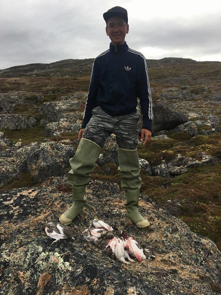 “Our nephew Saimaniq also caught his first aqiggiq - ptarmigan, 8 of them! He is like his ataata, helpful, empathetic, giving and kind as well as becoming a hunter. 4 or 5 families will get to eat from his catch.”