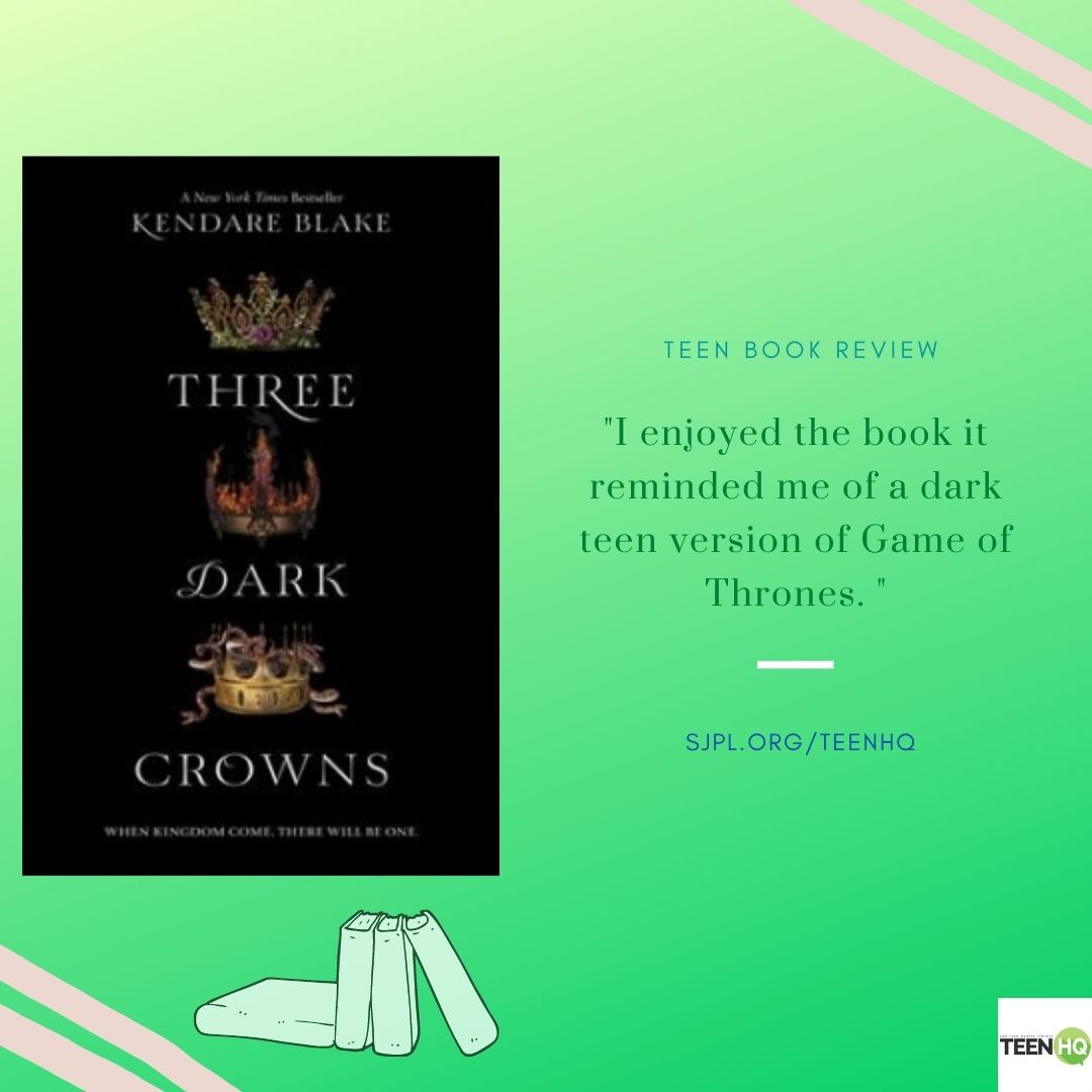 SJPLTeenHQ's tweet photo. "You know nothing Jon Snow"
.
Er... we mean you know nothing about Three Dark Crowns by Kendare Blake until you read this Teen Book review!
.
Triplets. Fight to the Death. One crowned queen. Let's read it!
.
#threedarkcrowns #kendrablake #teenbookreviews #ireadya https://t.co/1JfFzQ3aln
