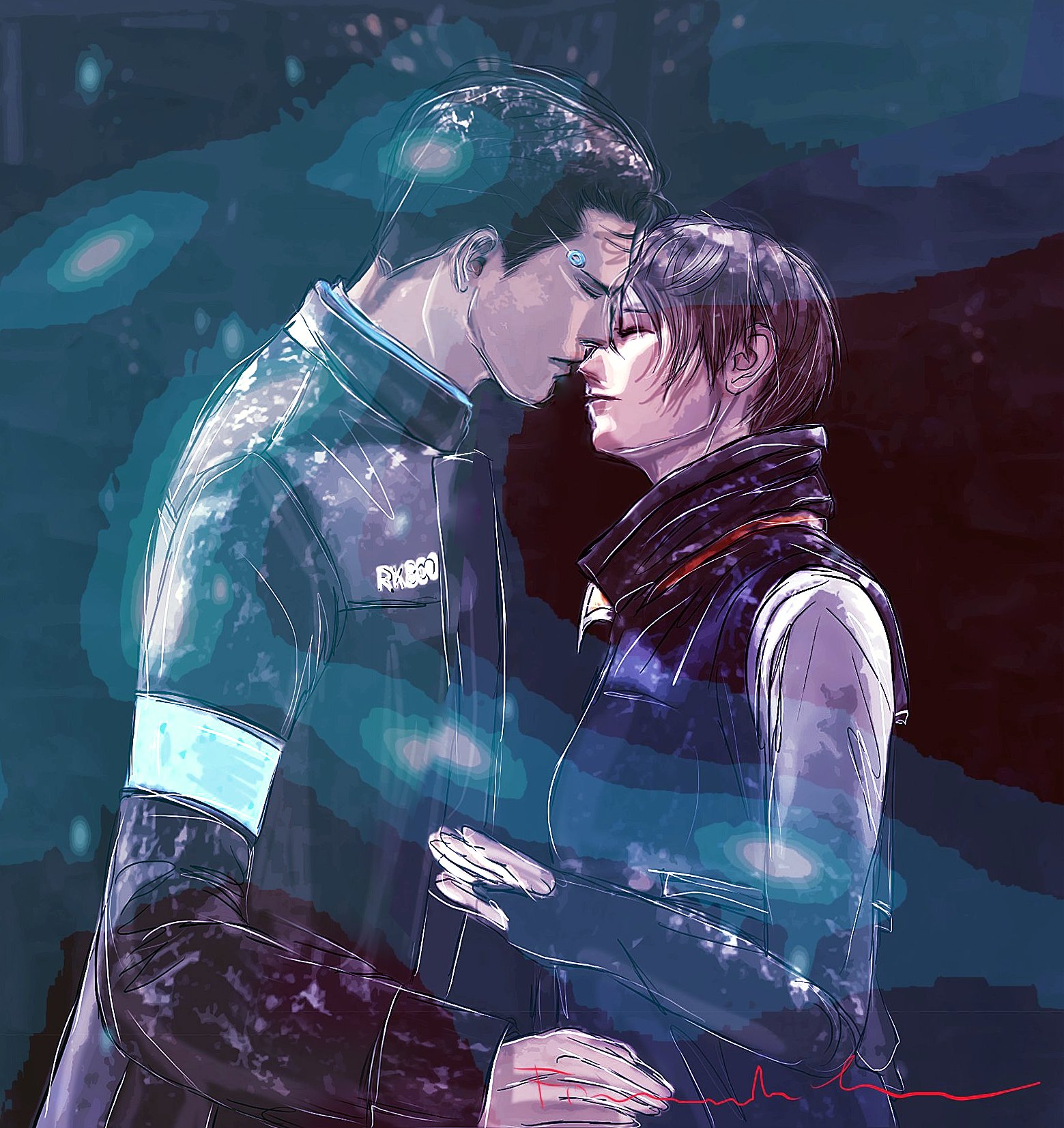 Kara x. детройт кэра и коннор любовь. детройт кэра и лютер. Kara x. Supercorp art.