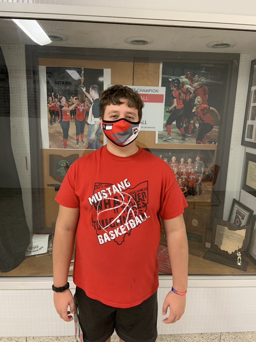 Coach G came to school today with his play book! Says he has some plays he stole from the Lakers to put in this year. #GOMUSTANGS