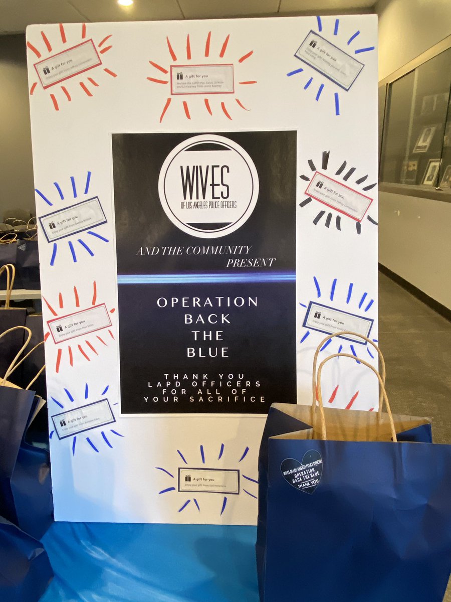 LAPDOlympic's tweet photo. Thank you @wivesoflapoliceofficers for bringing us some delicious snacks and drinks! We truly appreciate it! https://t.co/fhUVjuYFZy