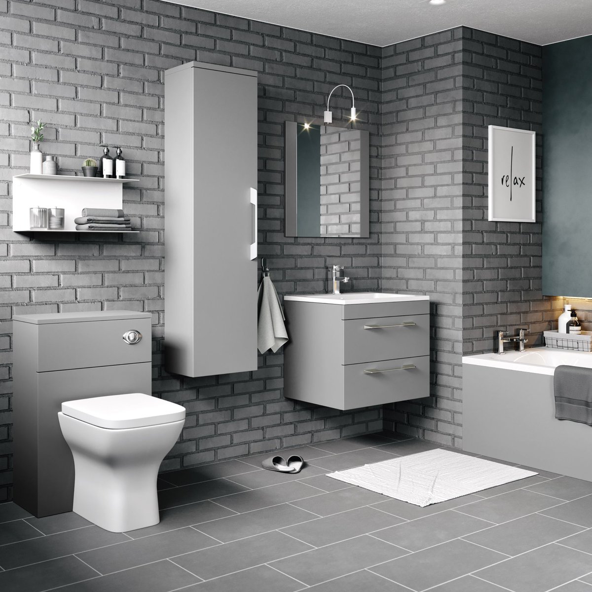 amsplumbers's tweet image. The Diaz Furniture Range gives a clean and modern look to your bathroom. 
Available in supermatt white, grey or graphite, the range has a variety of unit and basin options, at affordable prices.
Check out our new brochure via our website for more details. Discounts available!