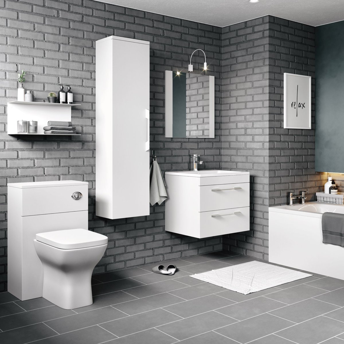 amsplumbers's tweet image. The Diaz Furniture Range gives a clean and modern look to your bathroom. 
Available in supermatt white, grey or graphite, the range has a variety of unit and basin options, at affordable prices.
Check out our new brochure via our website for more details. Discounts available!