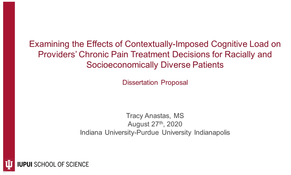 ✅Dissertation proposal (via Zoom) #pain #healthdisparities #decisionmaking #wheredidthetimego