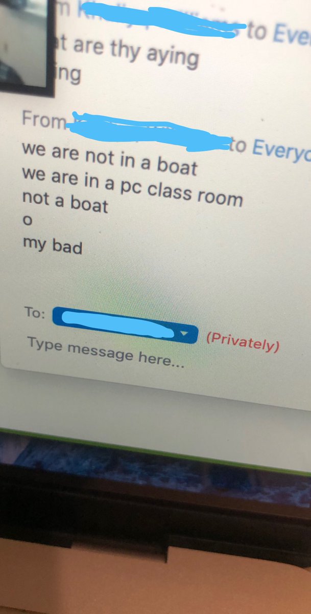 *virtual laugh of the day* 😂               <a href="/tkedmond/">Tkedmond</a>: “yes, we are all in the same boat.”
Scholar’s response: