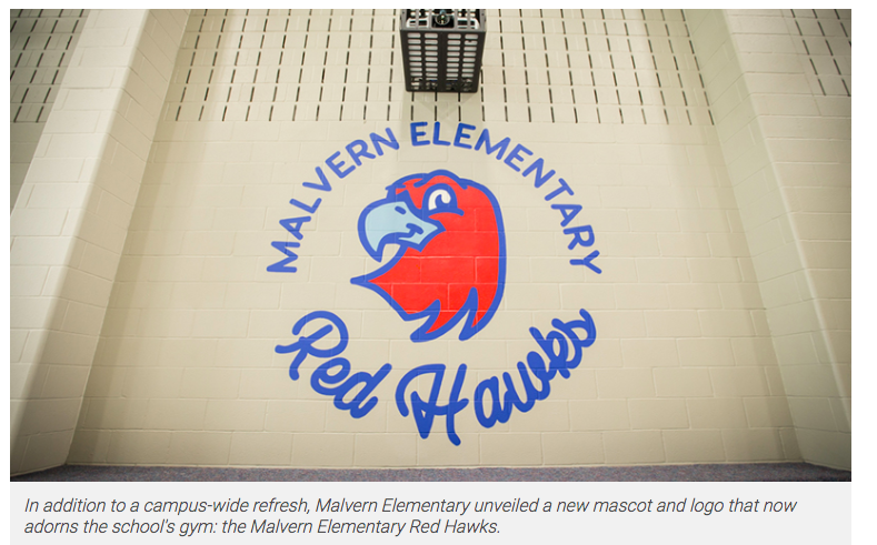 MrsDobrowClass's tweet photo. Yeah @MalvernES Red Hawks. We can't wait to show our students our updated building and mascot. #MalvernSOARS https://t.co/EIovx8rj2f https://t.co/9LiWVTXm3o