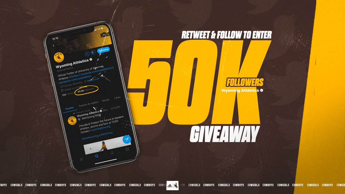 wyoathletics's tweet image. Headed to 50,000 Followers! 

Retweet &amp;amp; Follow to help us get there &amp;amp; be entered to win a Wyoming Prize Pack including a Wyoming Alpine Hat! 🤠 #OneWyoming