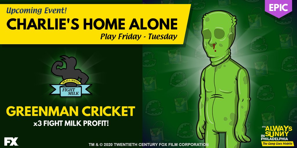Always Sunny The Gang Goes Mobile This Friday August 28 At 12 Noon Pt Join Us For The Charlie S Home Alone Event And Your Chance To Unlock The Legendary Sports Mascot