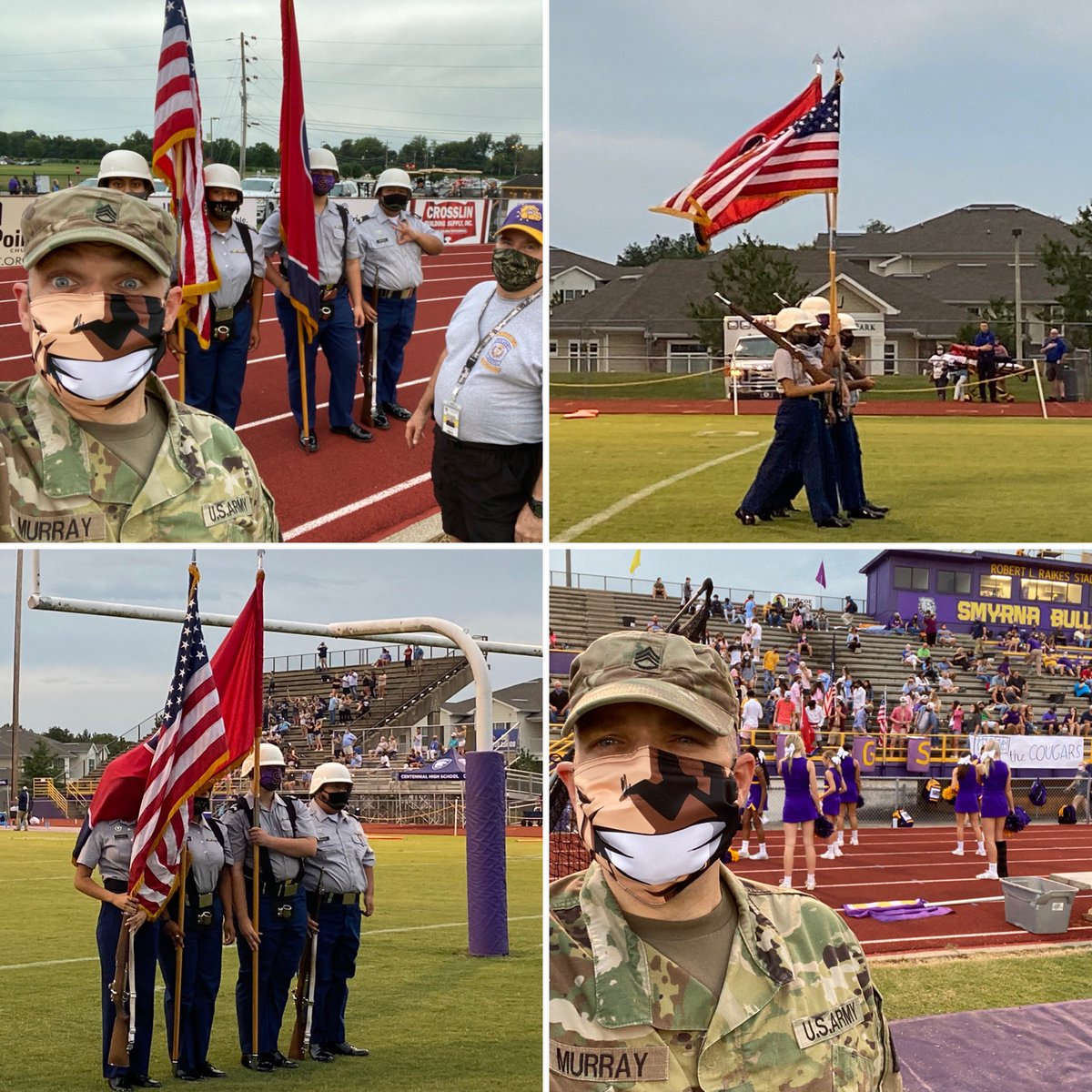 Great job, <a href="/SmyrnaBulldog/">Smyrna Bulldog</a> JROTC Color Guard! Another great presentation of the colors for <a href="/smyrnafootball/">Smyrna High Football</a> tonight! <a href="/niittanyfan/">Sherri Southerland</a> <a href="/rucoschools/">Rutherford County Schools</a> @spurlockb_rcs
