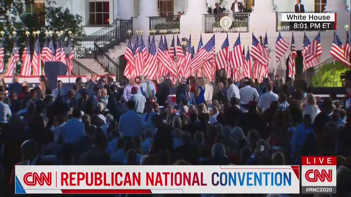 Night 4 of the RNC at the White House: No social distancing, very few masks