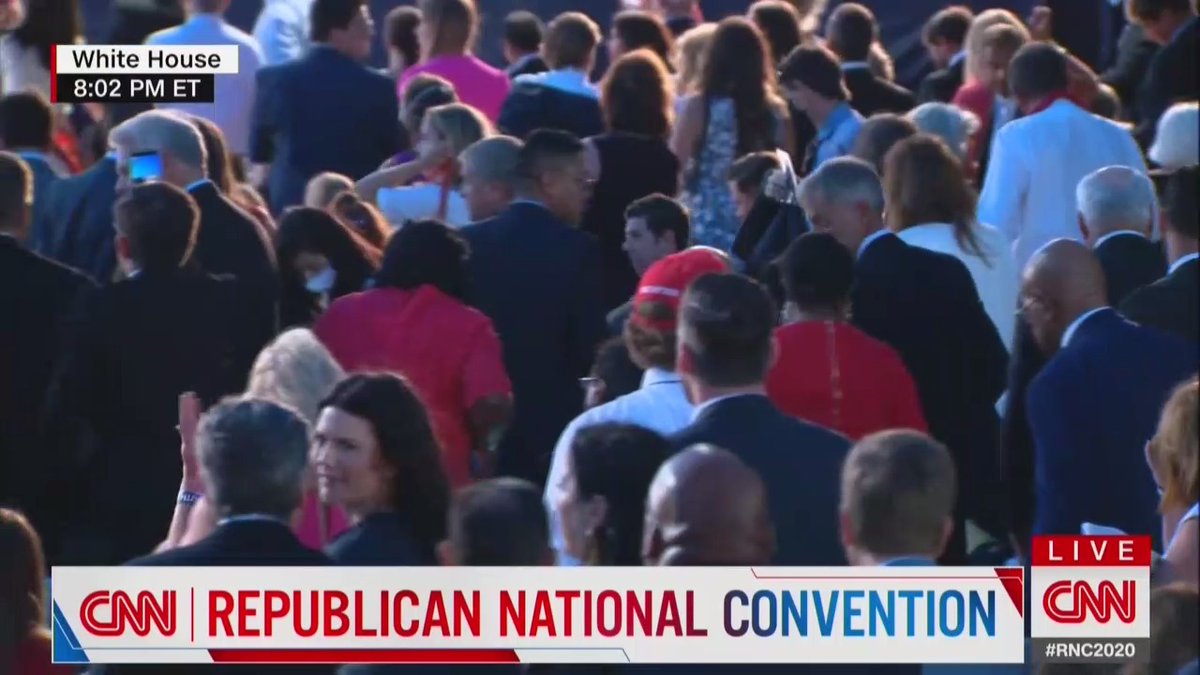 Night 4 of the RNC at the White House: No social distancing, very few masks