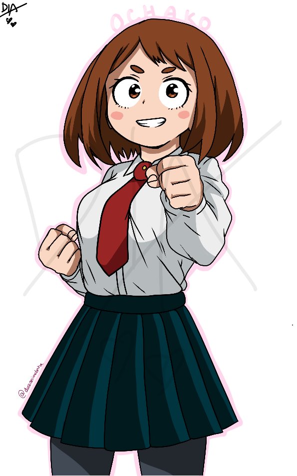 Day 9 - Another Redraw!!————I redrew Ochako this time- i wanted to try a pose i havent done and found this one <3 hope ya’ll like it- and thanks for the support on my last tweet on this thread! #bnha  #mha  #ochako  #urarakaochako