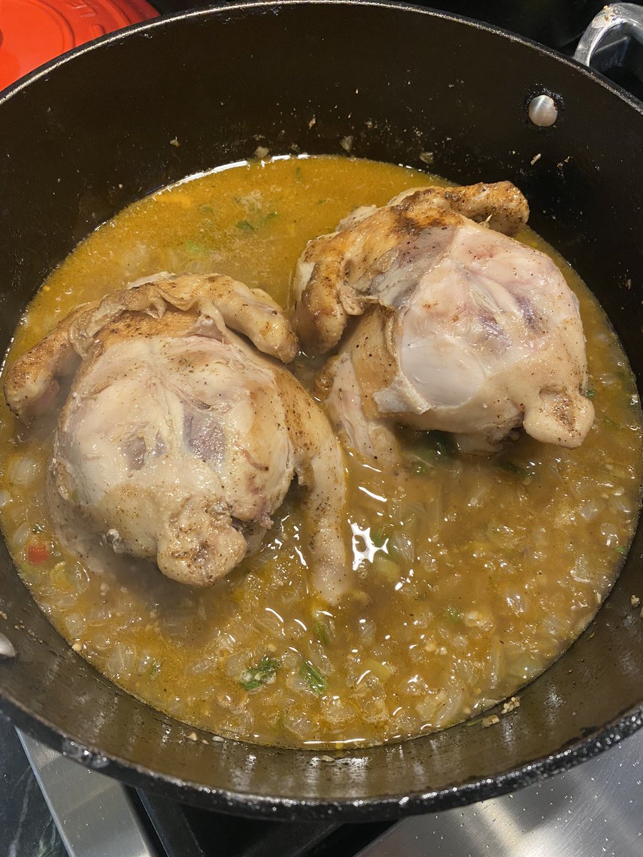 ericwhoffman's tweet photo. Cornish game hen fricassee on the menu tonight. @CookinLouisiana https://t.co/6WkDIB7Kg0