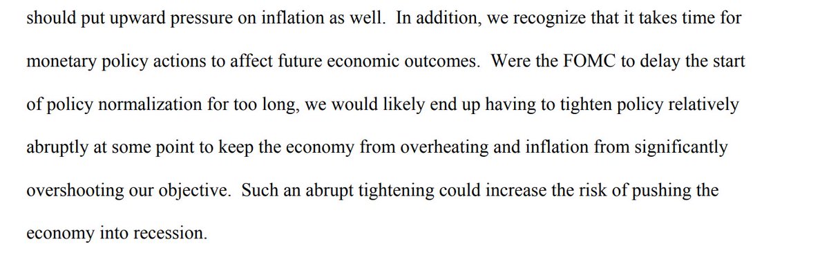 But as the 20-teens wore on, prices were coming in shy of target. Despite that, the Fed started raising rates in December 2015, worried that low unemployment would eventually push them higher. Here's then-Chair Janet Yellen explaining the logic.   https://www.federalreserve.gov/mediacenter/files/FOMCpresconf20151216.pdf