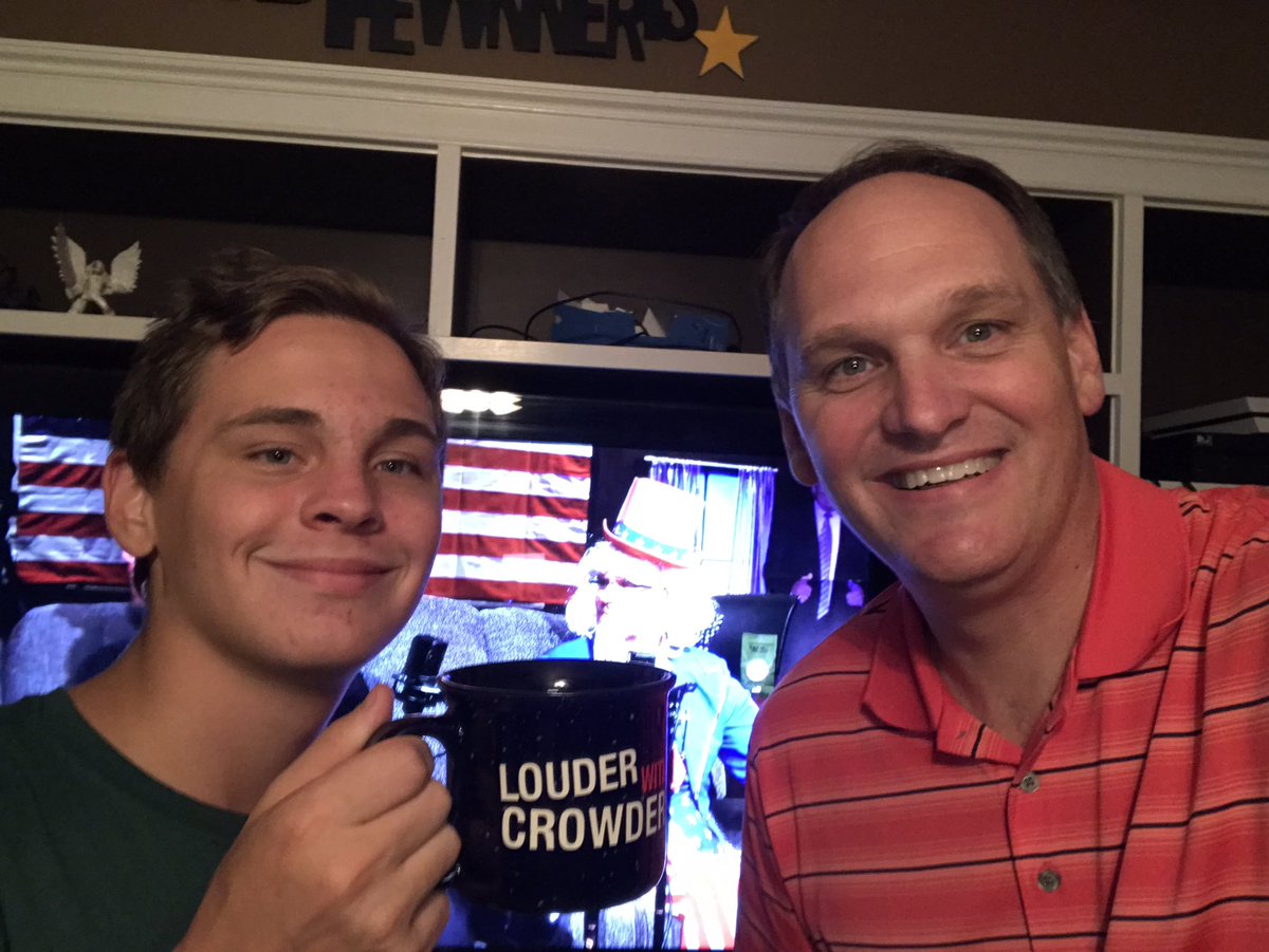 bradleyrushing's tweet photo. Noah and I are Louder with Crowder! #CrowderRNCStream https://t.co/poRbv7L2tF