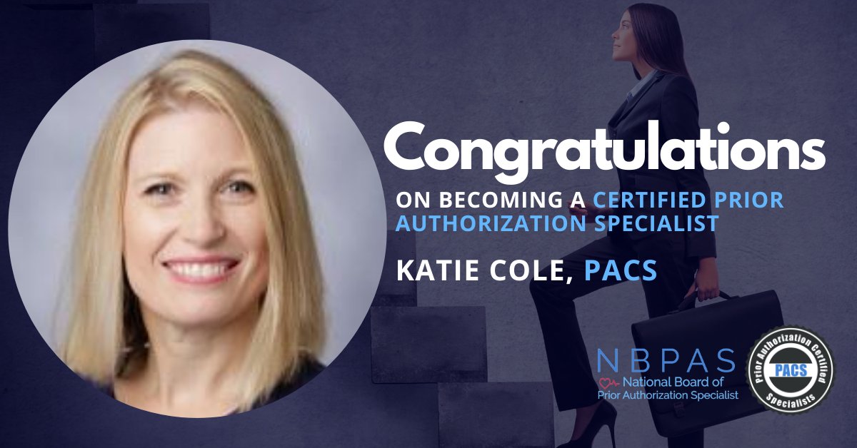 NBPAS_PACS's tweet photo. Congratulations on becoming a
Certified Prior Authorization Specialist #PACS

#NBPAS #acma #priorauthorization #faqs #nurse #physician #medicalassistant #patientcarecoordinator #nursepractitioner #drugrep #pharmaprofessional #pharma #congratulations #celebration #winners #grad https://t.co/hf6Ebg4zVx