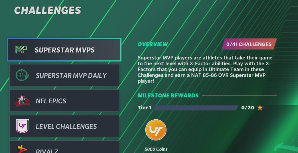 Madden 22 Daily Challenges