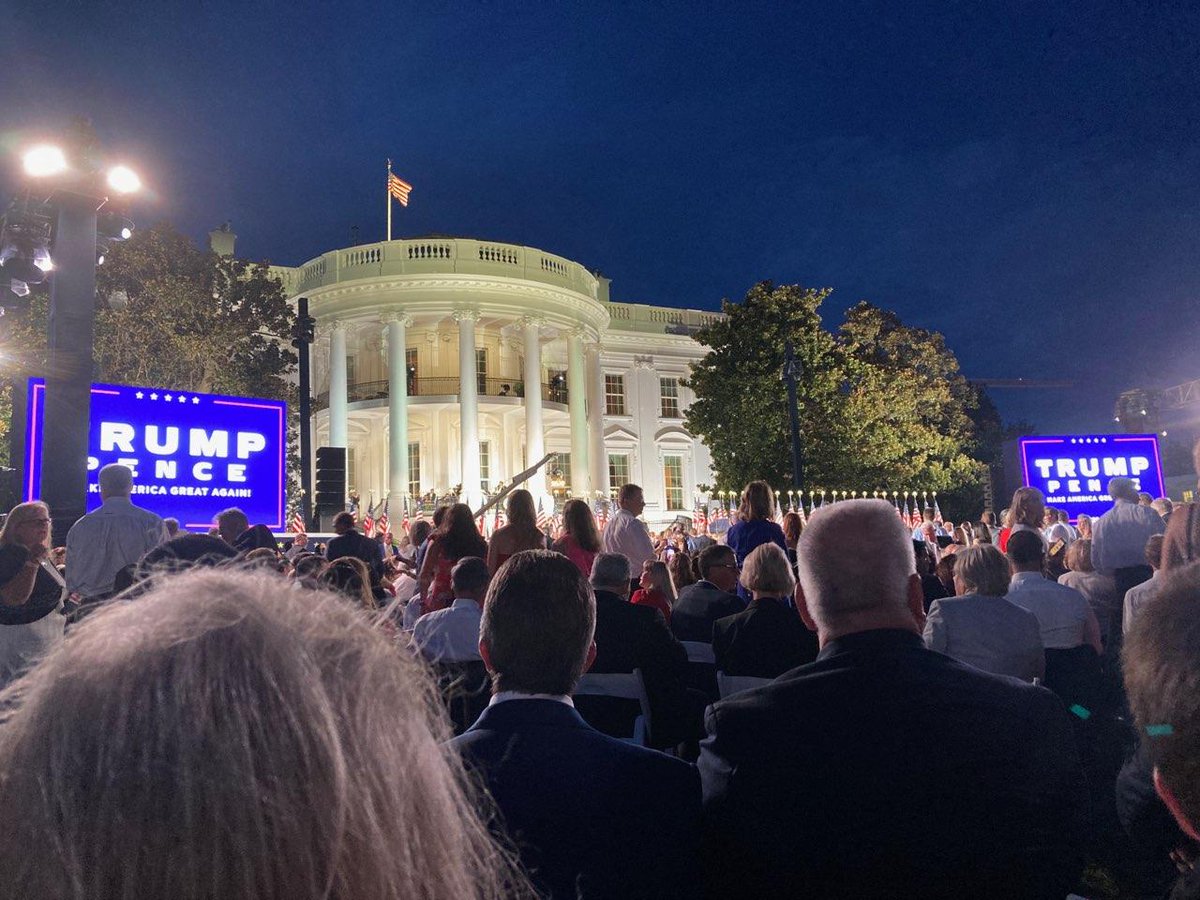 amazgrace2's tweet photo. #RNCConvention our Great Volunteer Julie from Volusia County cause she does #LeadRight . #TrumpVictoryFL at the #White house tonight #PresidentTrump #Trump2020 #Proud #KeepOurFreedom https://t.co/0dTCcQYkEu