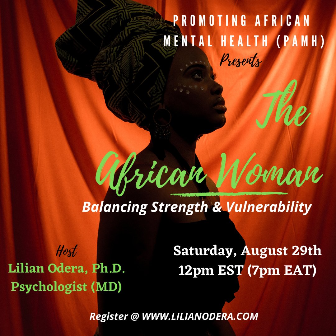 Join us on Saturday 8/29 <a href="/12pm/">nour zohbi</a> EST as we gather, support each other, and find the balance between strength and vulnerability as African women.

#BlackLivesMatter #BalancingStrengthandVulnerability #AfricanMentalHealth #BlackGirlsRock
