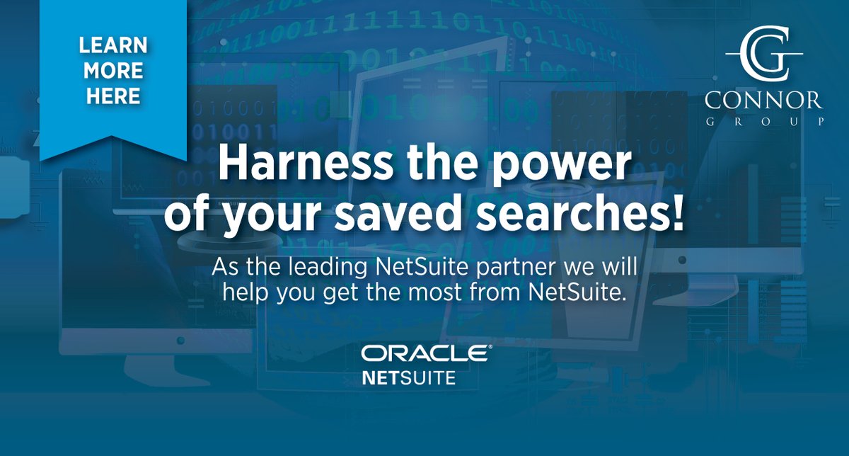 ConnorGp's tweet image. Work with #ConnorGroup to uncover the benefits of #NetSuite&apos;s real-time #SavedSearch query tool. Nobody knows @NetSuite as well as we do. Learn more about our services at  bit.ly/3b1WQWF 
#FinancialOperations #DigitalSolutions #Accounting #Finance #Automation #Systems
