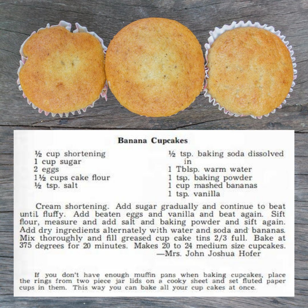 sdstatebriggs's tweet photo. It's Banana Lover's Day! Banana Cupcakes can be a fun way to use one of the world's most popular fruits. Find the recipe in "Pioneer Tradition, Modern Nutrition" from the @SDSUArchives SD Community Cookbook Collection: https://t.co/OYfeqwpJNY

#kitchenconnections #baking #food https://t.co/0T8pIF0sQn