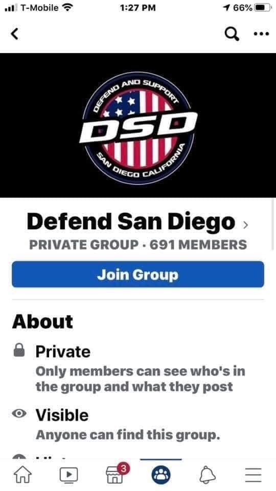 TheActivatedPod's tweet photo. DEC is now expanding to “Defend San Diego” and Justin Haskins is an admin, who’s surprised? This is so bad and dangerous for the county. @decsucks @SDUTdyer @KPBS https://t.co/0GxNsPHCMt