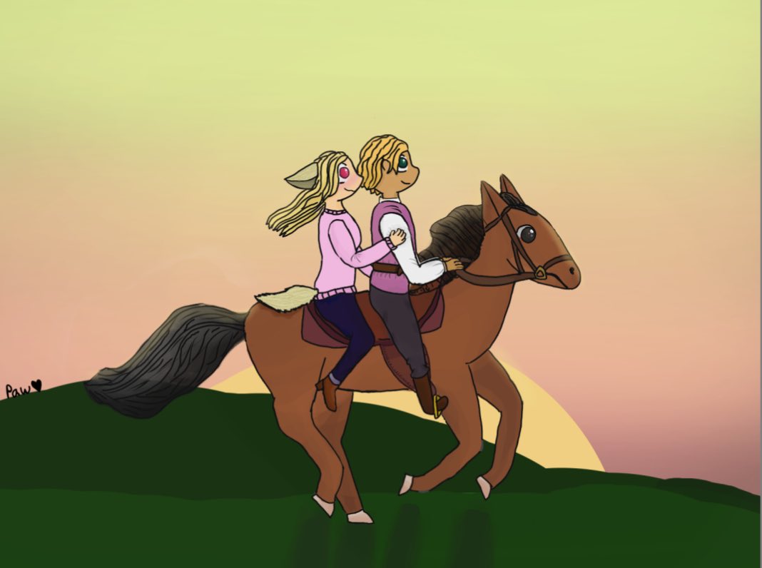 pawburry's tweet photo. A Romantic Horse ride!
#art #digitalart #digitaldrawing #digitalillustration #sunset #horse #horses #horselove #horsedrawing #drawinghorse #drawings #drawing #drawingsketch #Charles
#Sollet #running #galloping #gallop #saddle #riens #wolf #halfbred #knight #love #romantic https://t.co/8Chiv6Ufjz