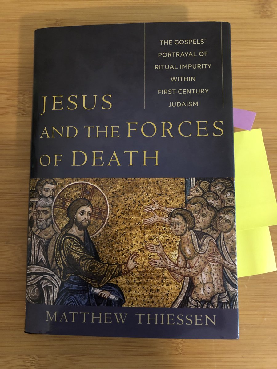 Just finished  @MattThiessenNT’s new book Jesus and the Forces of Death: The Gospels’ Portrayal of Ritual Impurity within First-Century Judaism  @BakerAcademic, and highly recommend it to anyone looking for a fresh take on the gospels! Here are seven of my top takeaways (thread)