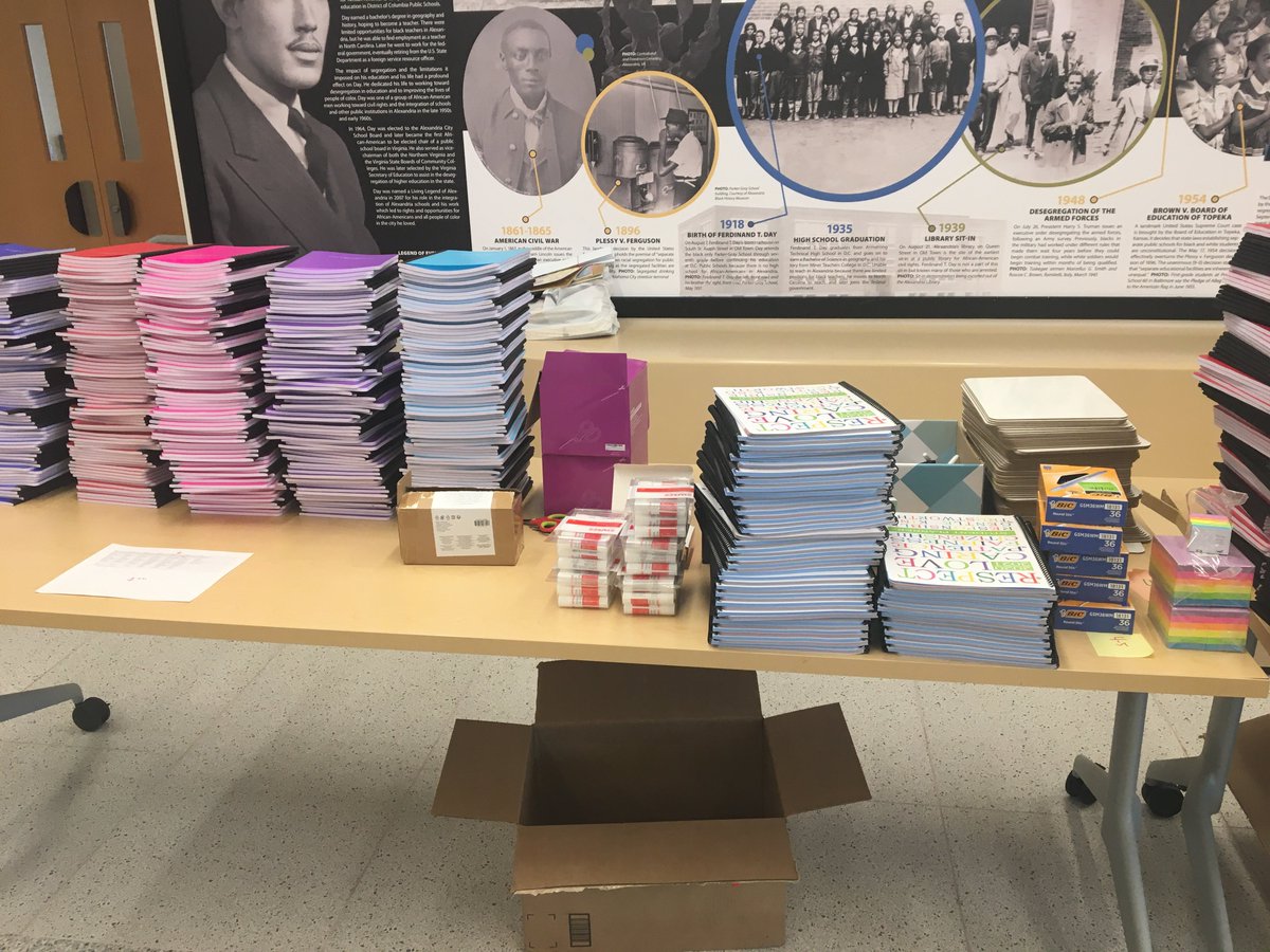 FerdinandTDayES's tweet photo. Student materials ready to be put into back packs! Canβt wait to see our FTD students pick up materials for the year! Stay tune for upcoming information about pick up times & dates! #TeamFerdinand #FTDVirtualLearning https://t.co/RHMpJQpQt2