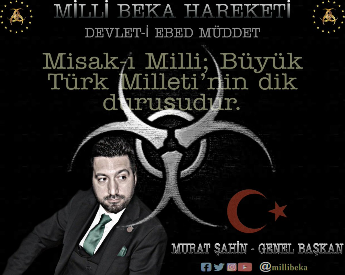 Misak-ı Milli; Büyük Türk Milleti’nin dik duruşudur.

Misak-ı Milli; teröristlerin bulundukları yerleri yerle yeksan edip AYYILDIZLI Bayrağımızı oralara dikme yeminidir. 

Vakit Milli Beka Vaktidir. 🇹🇷☝️
<a href="/muratsahin2023/">Murat Şahin</a> 
<a href="/millibeka/">MİLLİ BEKA HAREKETİ 🇹🇷</a>