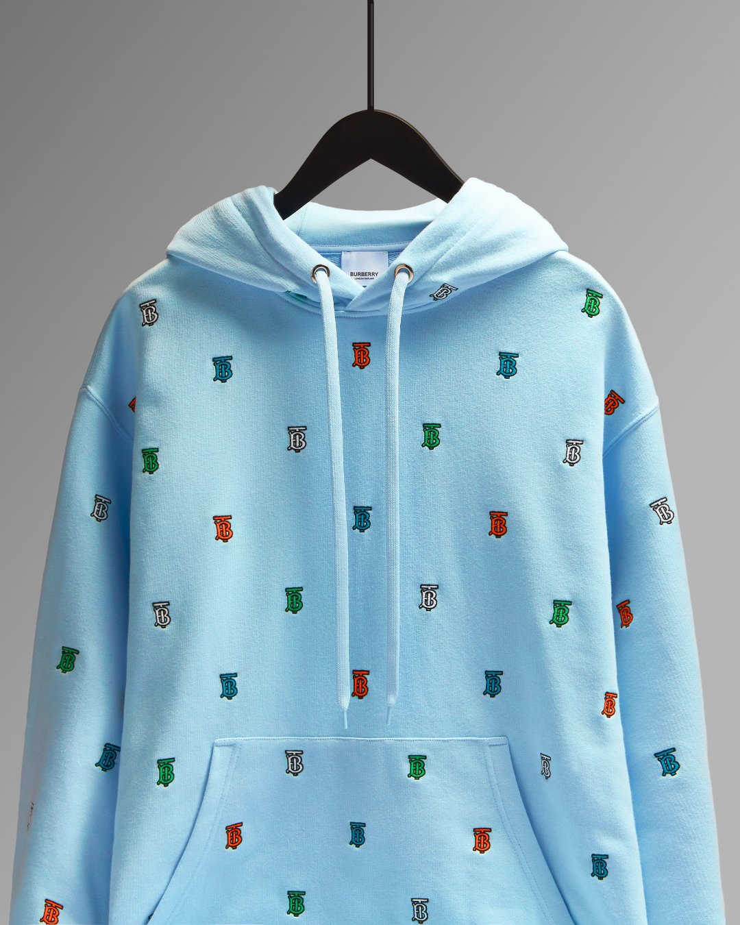 Burberry hoodie blue sale