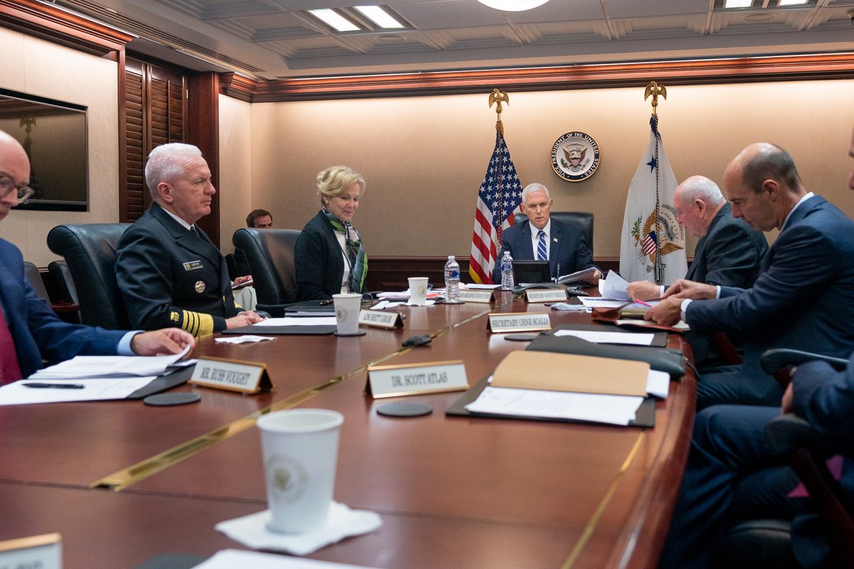 Mike_Pence's tweet photo. Great meeting of the @WhiteHouse Coronavirus Task Force today! https://t.co/rA5EDcsZBb